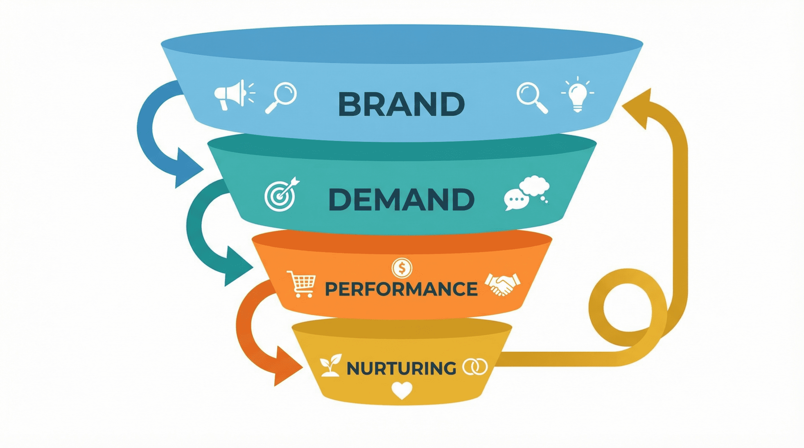 The BDPN full-funnel framework: Brand, Demand, Performance, Nurturing